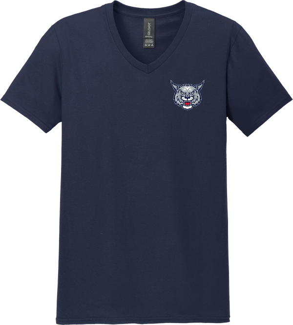 CT Bobcats Softstyle V-Neck T-Shirt