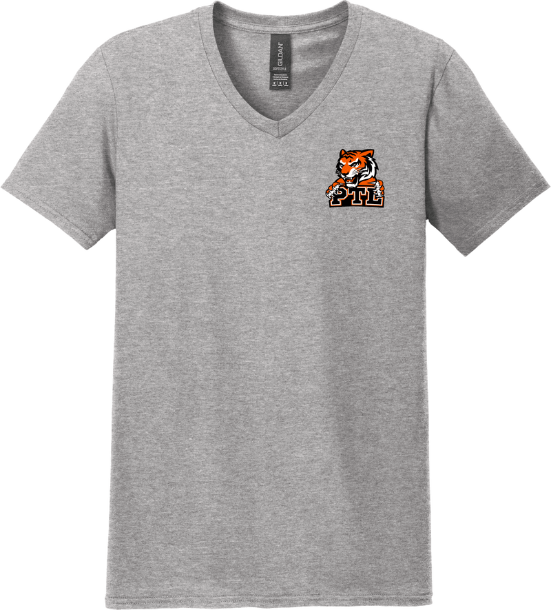 Princeton Tiger Lilies Softstyle V-Neck T-Shirt