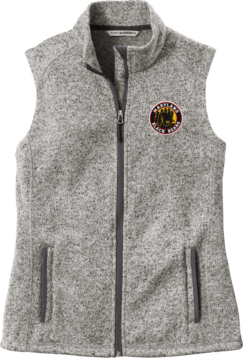 Maryland Black Bears Ladies Sweater Fleece Vest