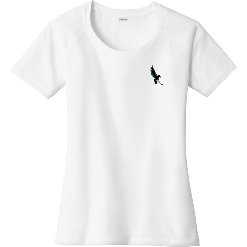 Wilmington Nighthawks Ladies PosiCharge Tri-Blend Wicking Scoop Neck Raglan Tee