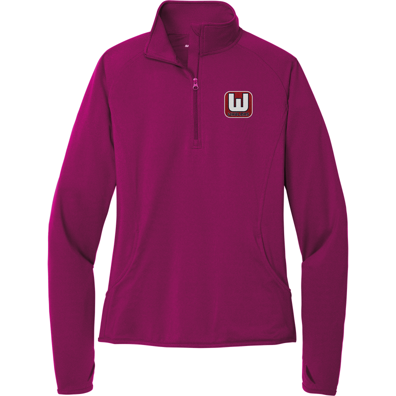 CT Whalers Tier 1 Ladies Sport-Wick Stretch 1/4-Zip Pullover