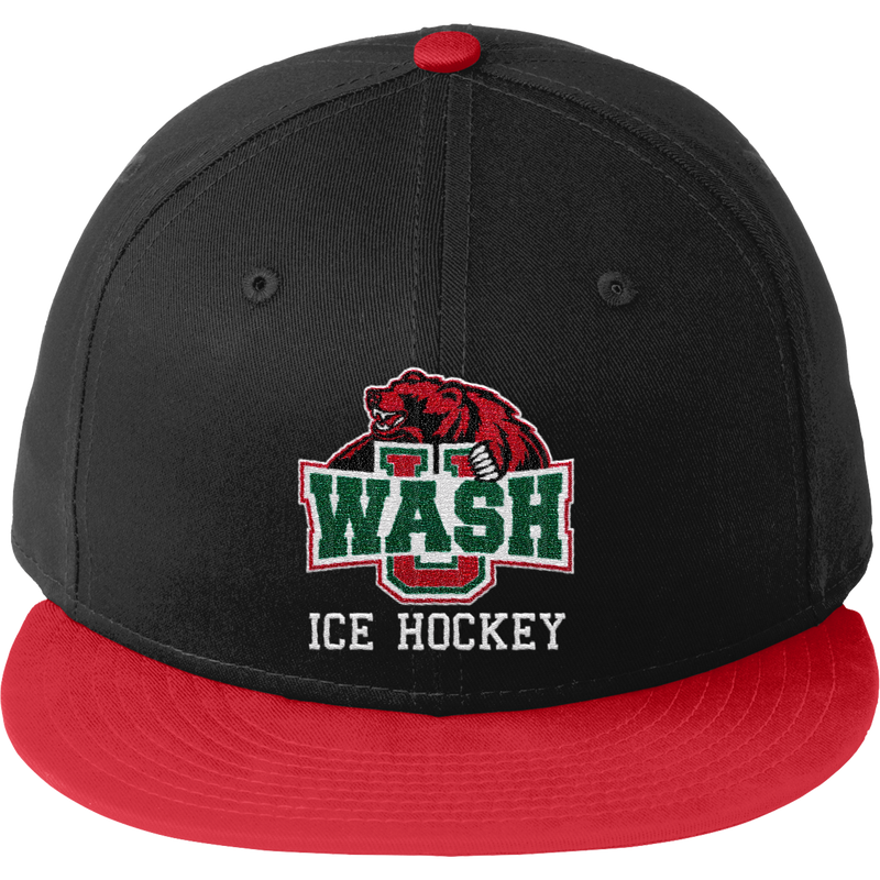 Wash U New Era Flat Bill Snapback Cap