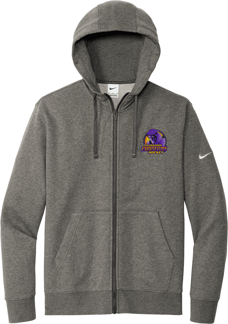 Youngstown Phantoms Nike Club Fleece Sleeve Swoosh Full-Zip Hoodie