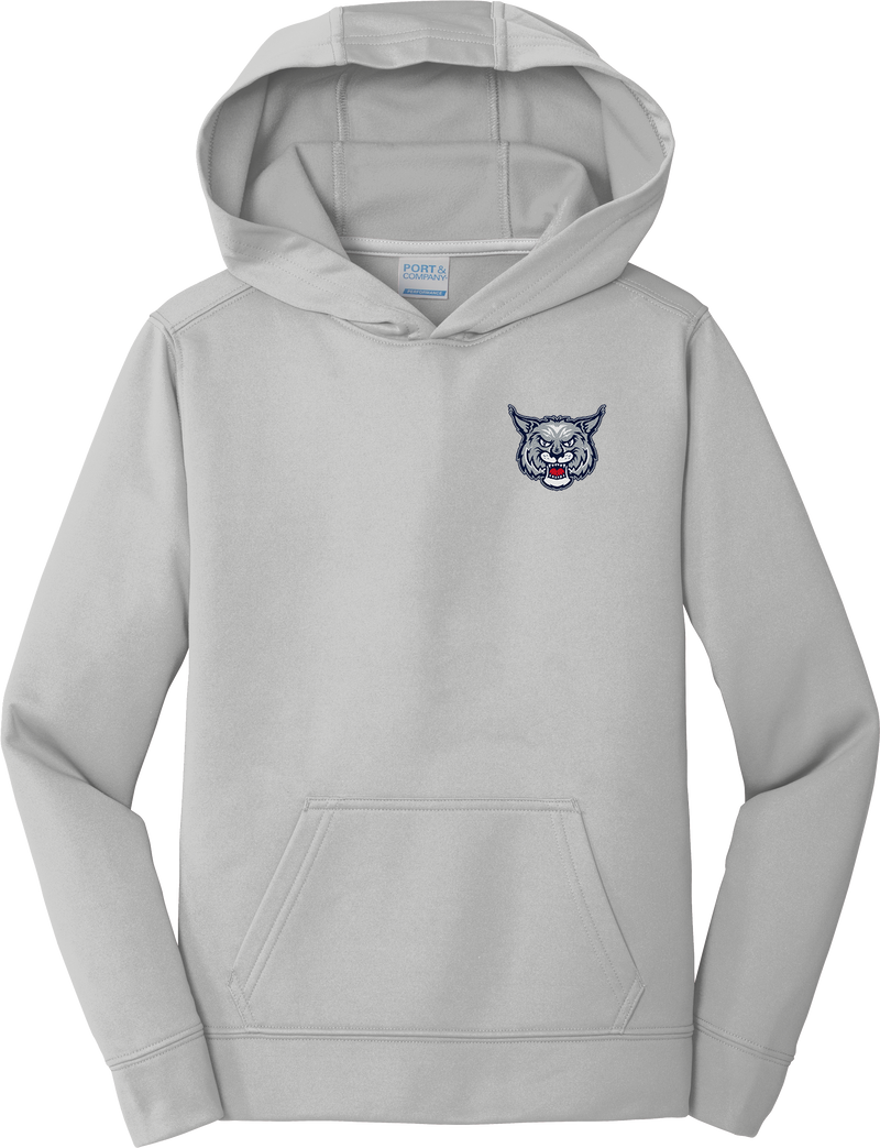 CT Bobcats Youth Performance Fleece Pullover Hooded Sweatshirt