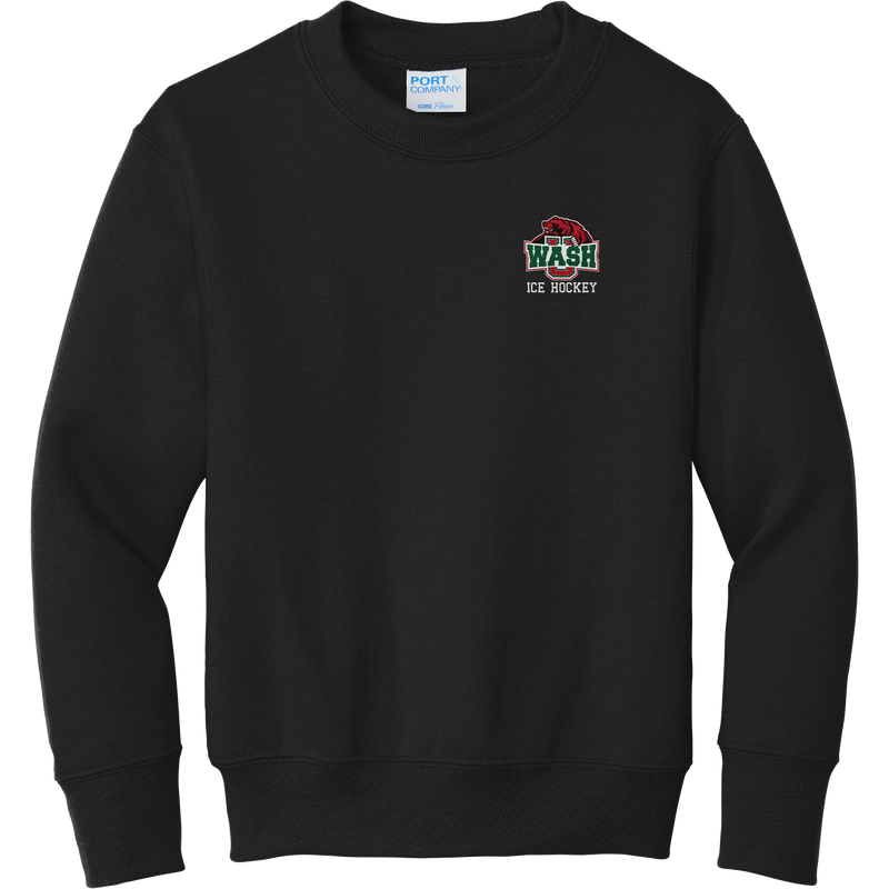 Wash U Youth Core Fleece Crewneck Sweatshirt