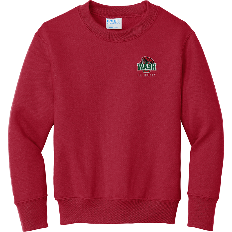 Wash U Youth Core Fleece Crewneck Sweatshirt