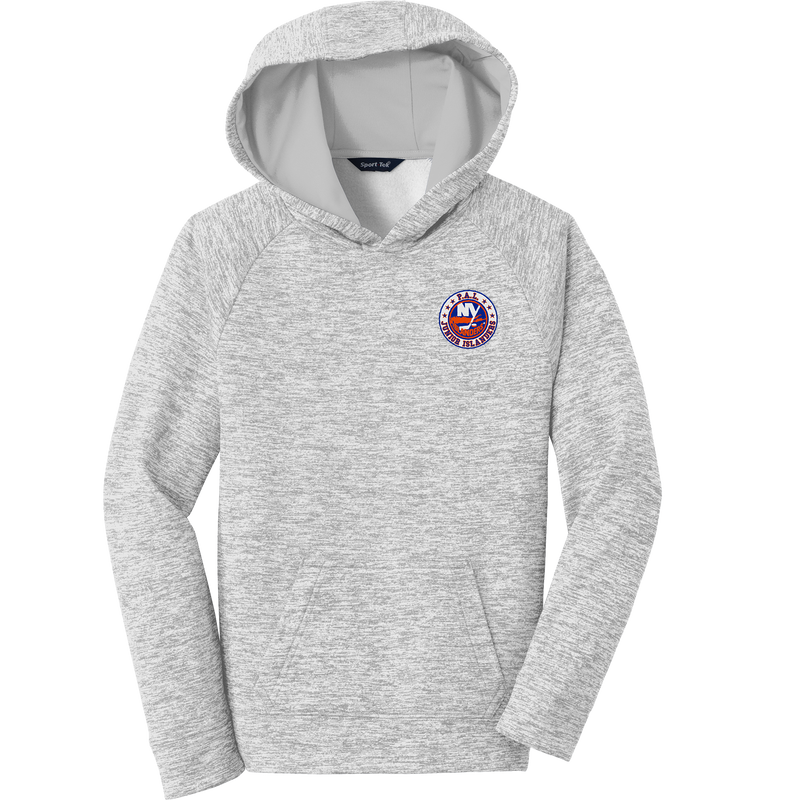 PAL Jr. Islanders Youth PosiCharge Electric Heather Fleece Hooded Pullover